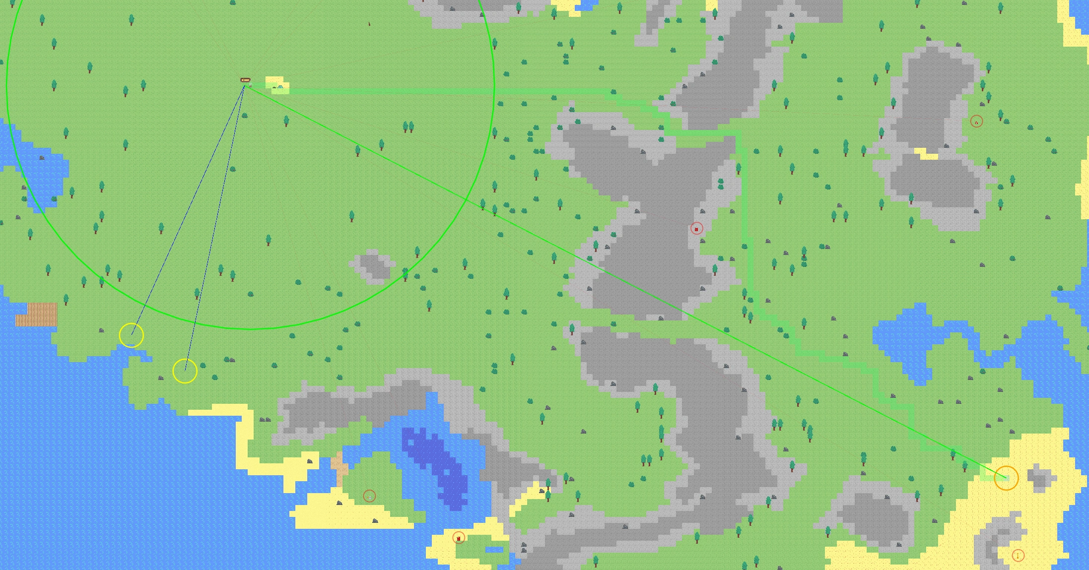 The survivor exploring the island in search of a new boat part.