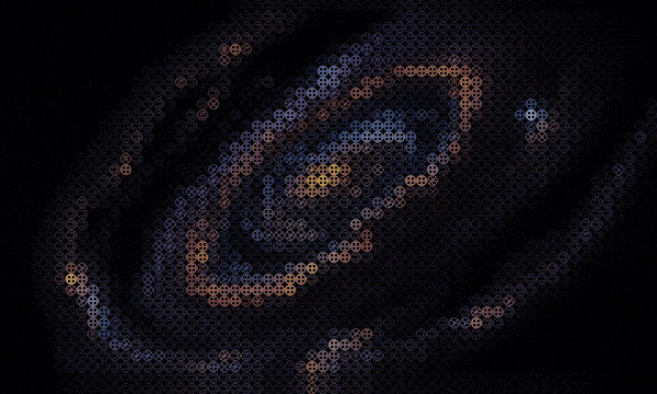 Grid showing the displacement effect.